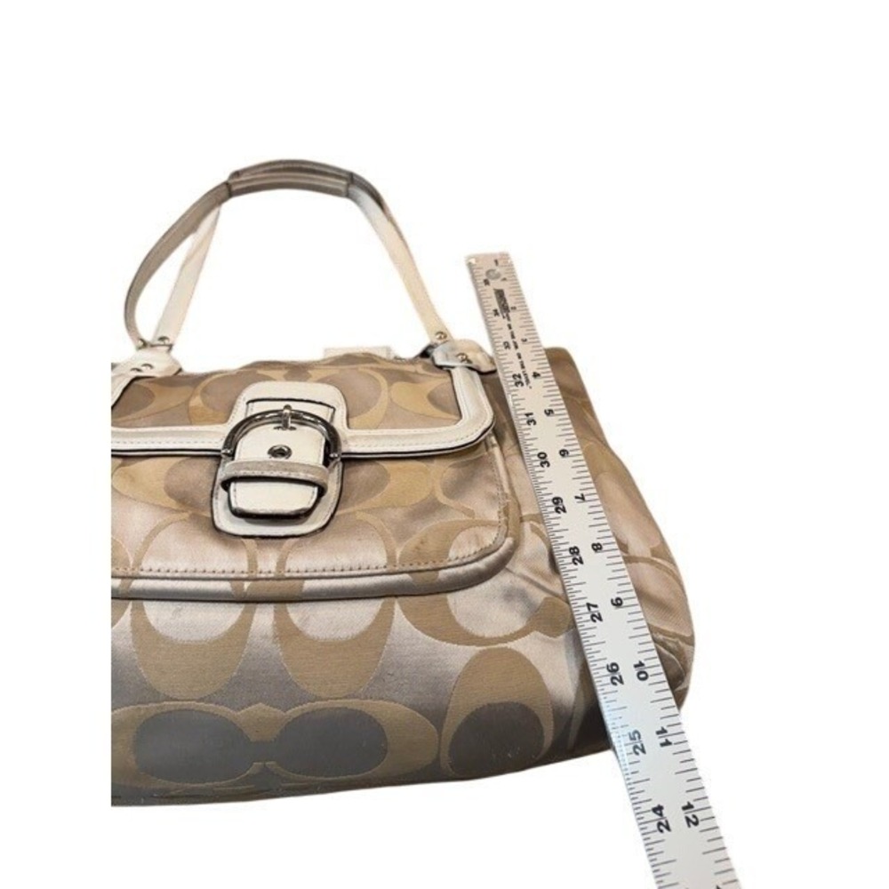 Coach Campbell Belle Carryall F25294 Champagne Signature Sateen Y2K Tote - Picture 8 of 8